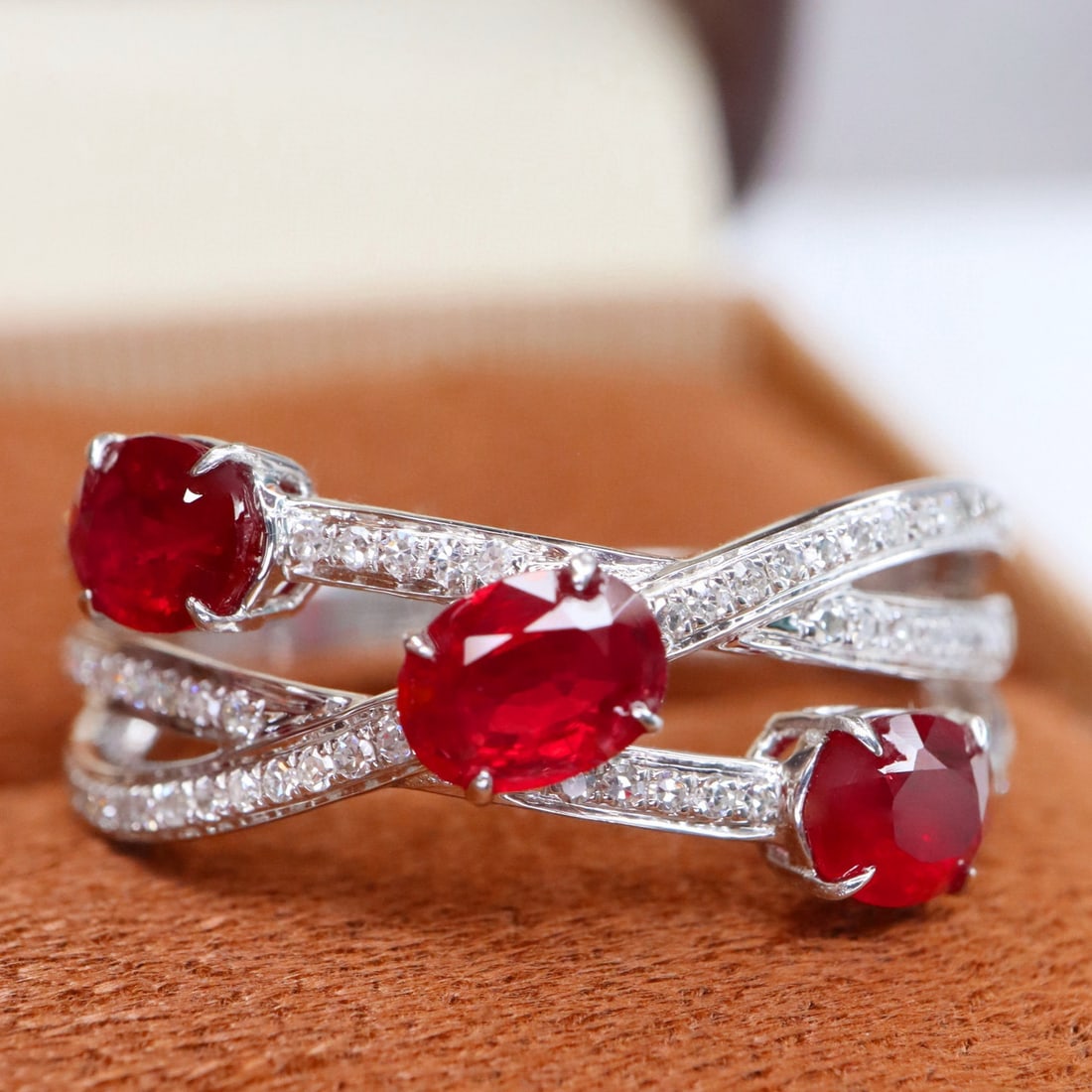 14k Gold 1.32 Ctw Natural Ruby & Diamond Ring - 4