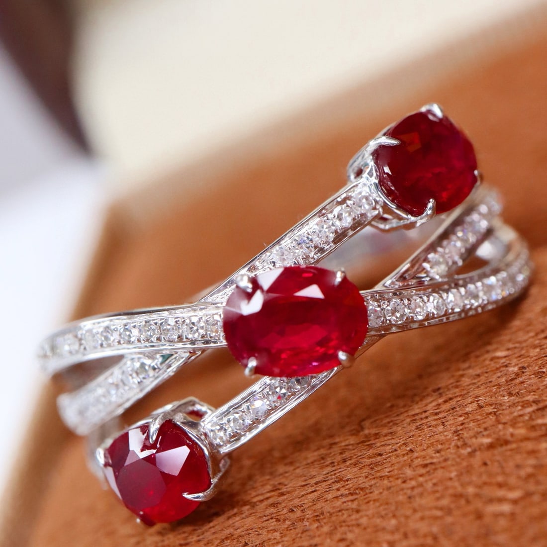 14k Gold 1.32 Ctw Natural Ruby & Diamond Ring - 5