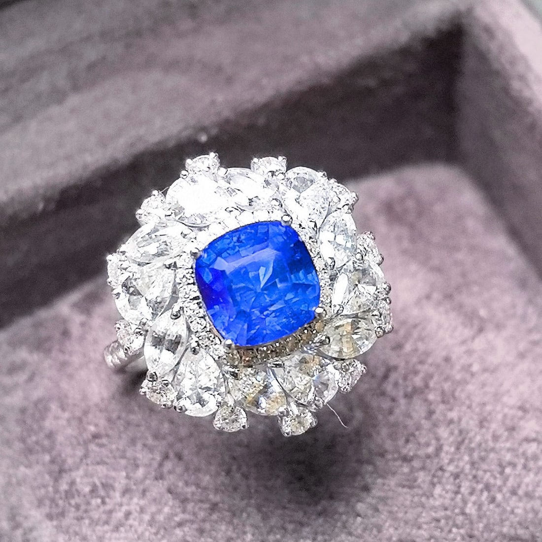 14k Gold 3.83 Ctw Natural Sapphire & Sapphire Ring/pendant( Without Chain ) - 3