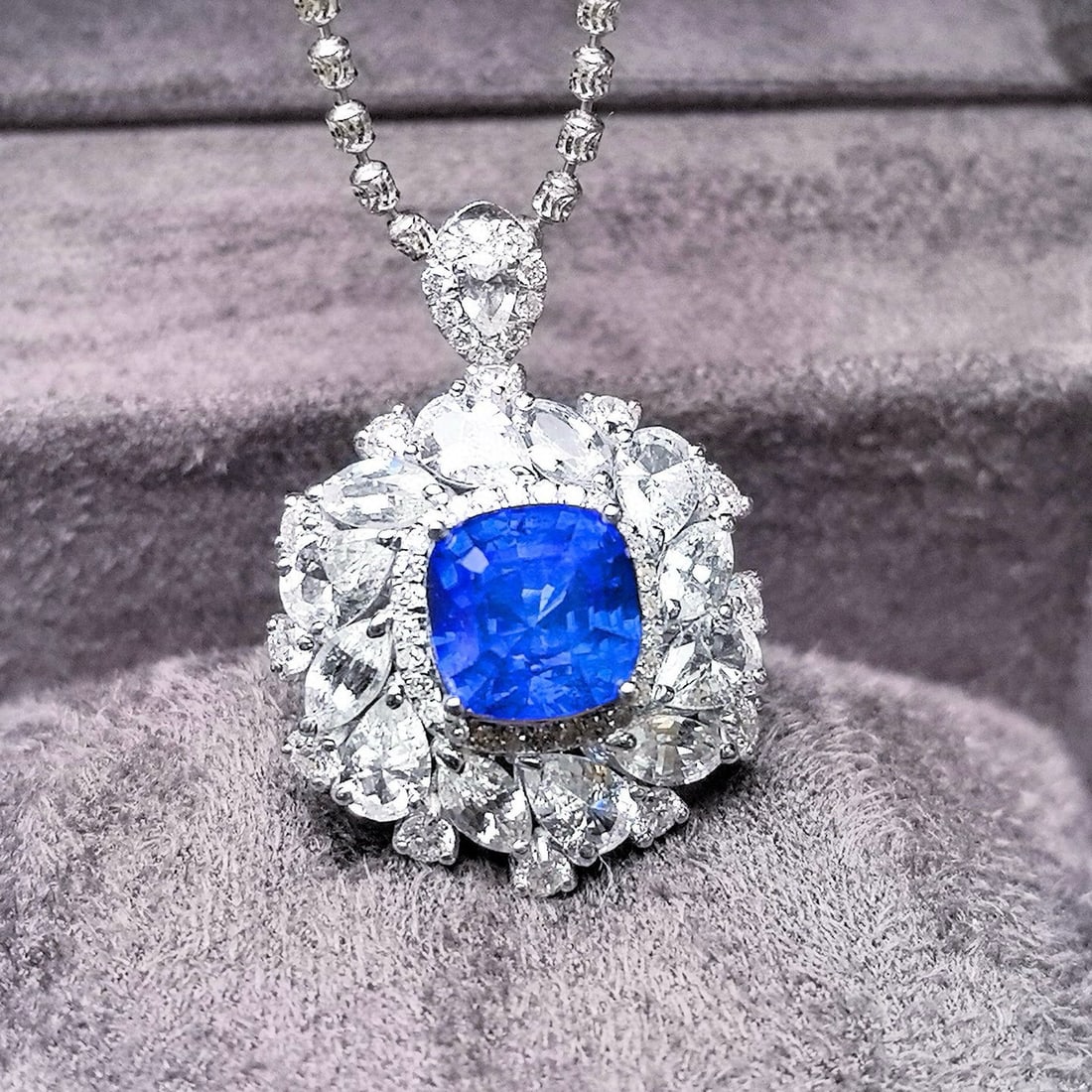 14k Gold 3.83 Ctw Natural Sapphire & Sapphire Ring/pendant( Without Chain ) - 4