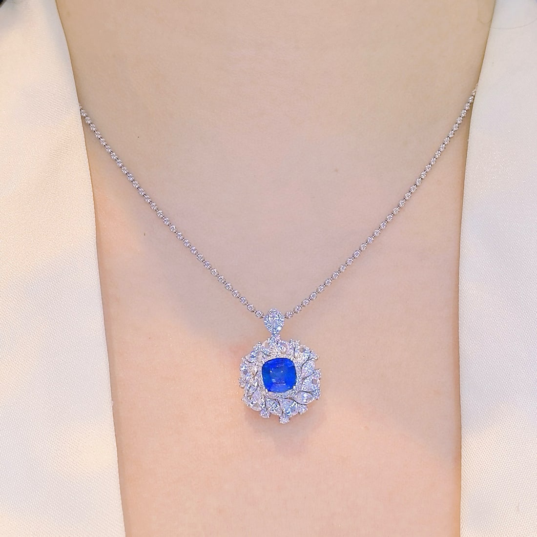 14k Gold 3.83 Ctw Natural Sapphire & Sapphire Ring/pendant( Without Chain ) - 7