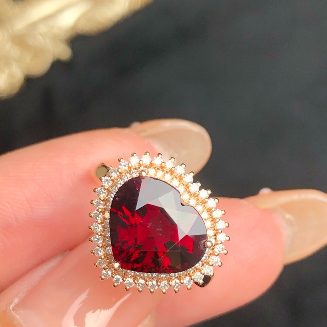 14k Gold 3.7 Ct Natural Tourmaline & Diamond Ring - 2