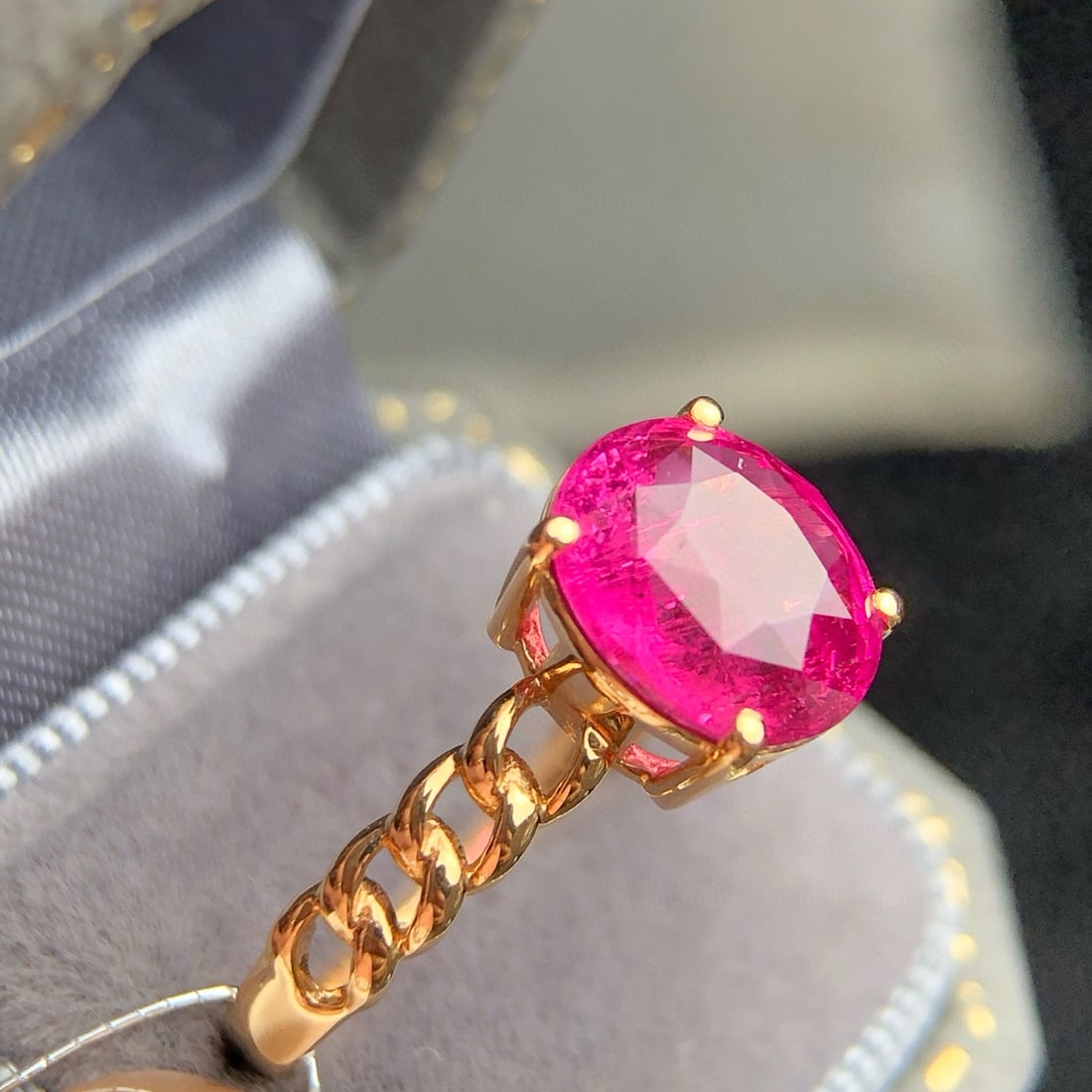 14k Gold 2.20 Ct Natural Tourmaline Ring - 2