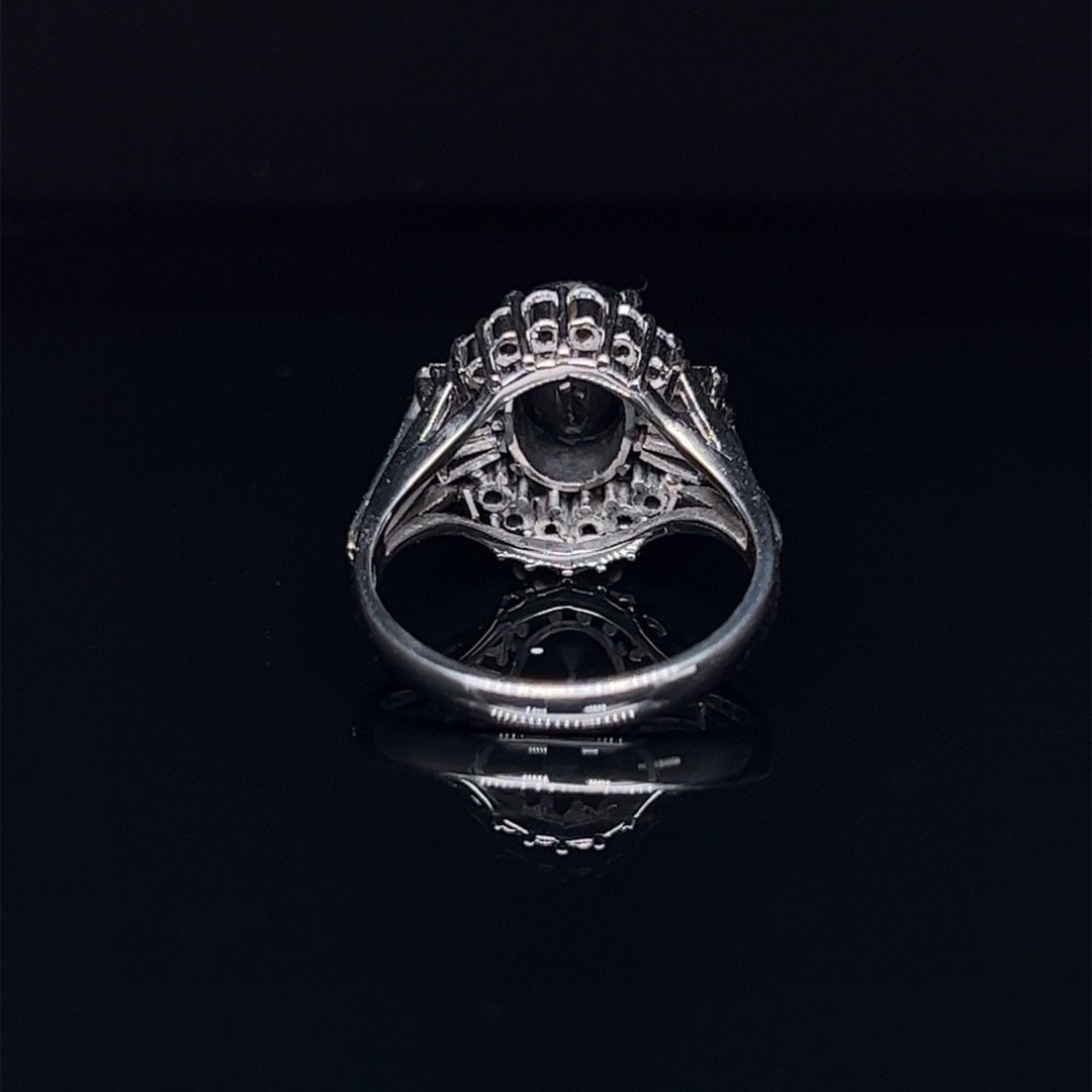 14k Gold 2.92 Ctw Natural Sapphire & Diamond Ring - 4