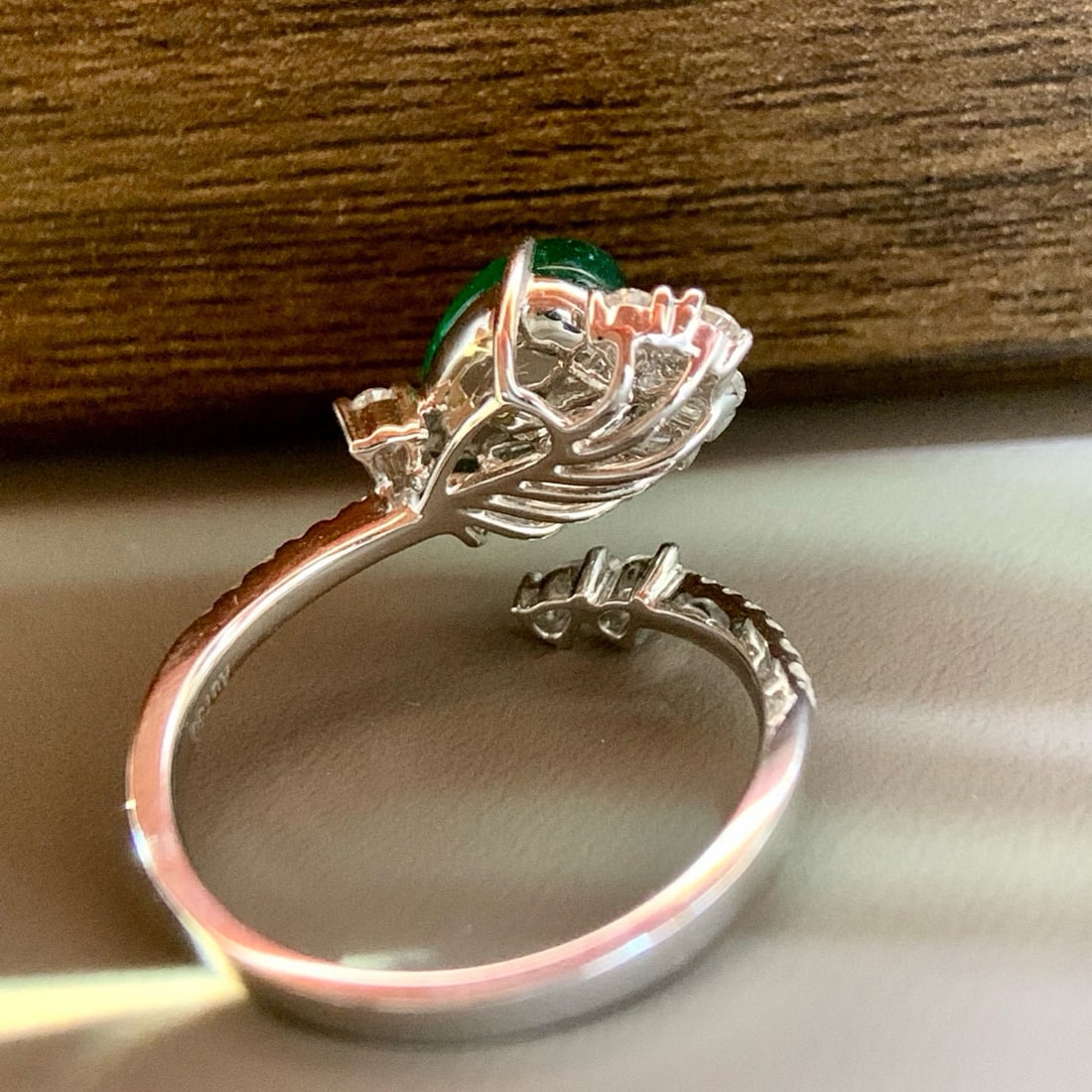 14k Gold 1.77 Ctw Vivid Green Natural Emerald & Diamond Ring - 2