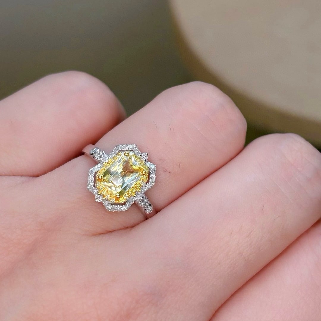 14k Gold 1.30 Ctw Natural Sapphire & Diamond Ring - 2