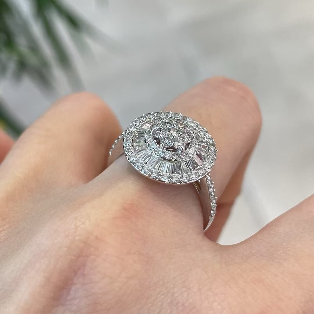 14k Gold 1.00 Ct Natural H Diamond Ring - 2