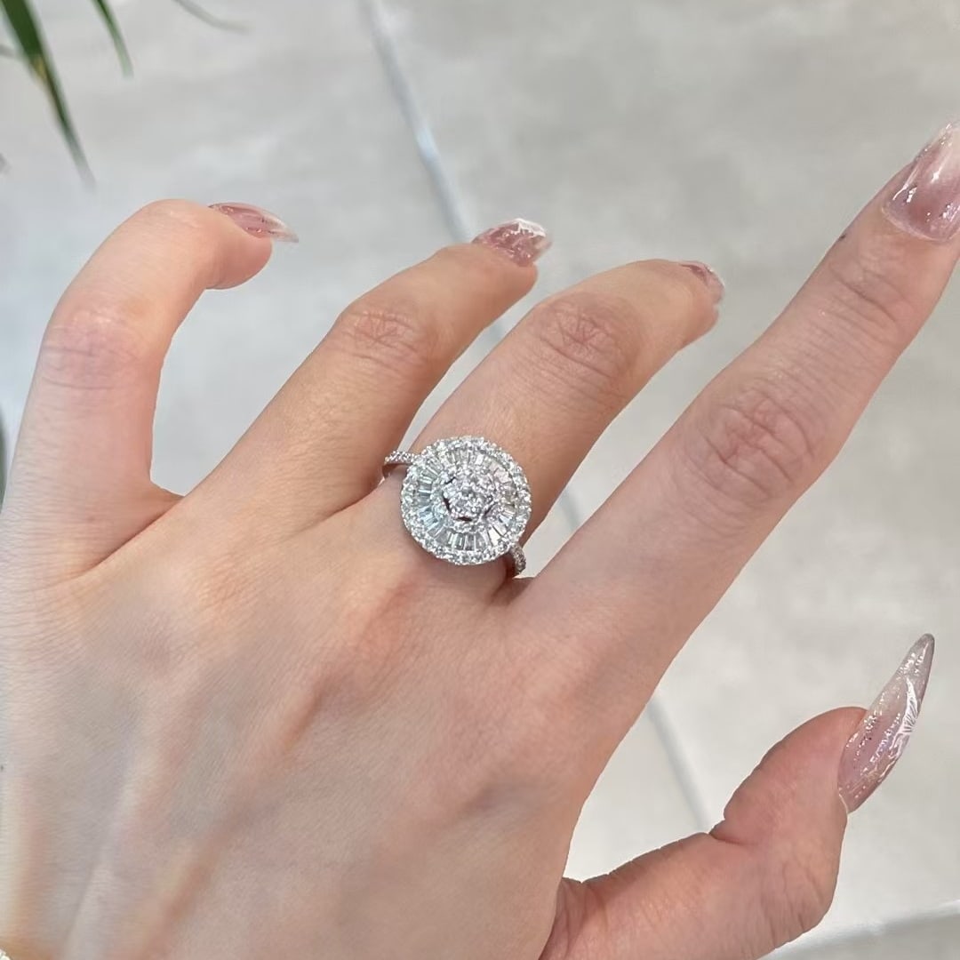 14k Gold 1.00 Ct Natural H Diamond Ring - 4