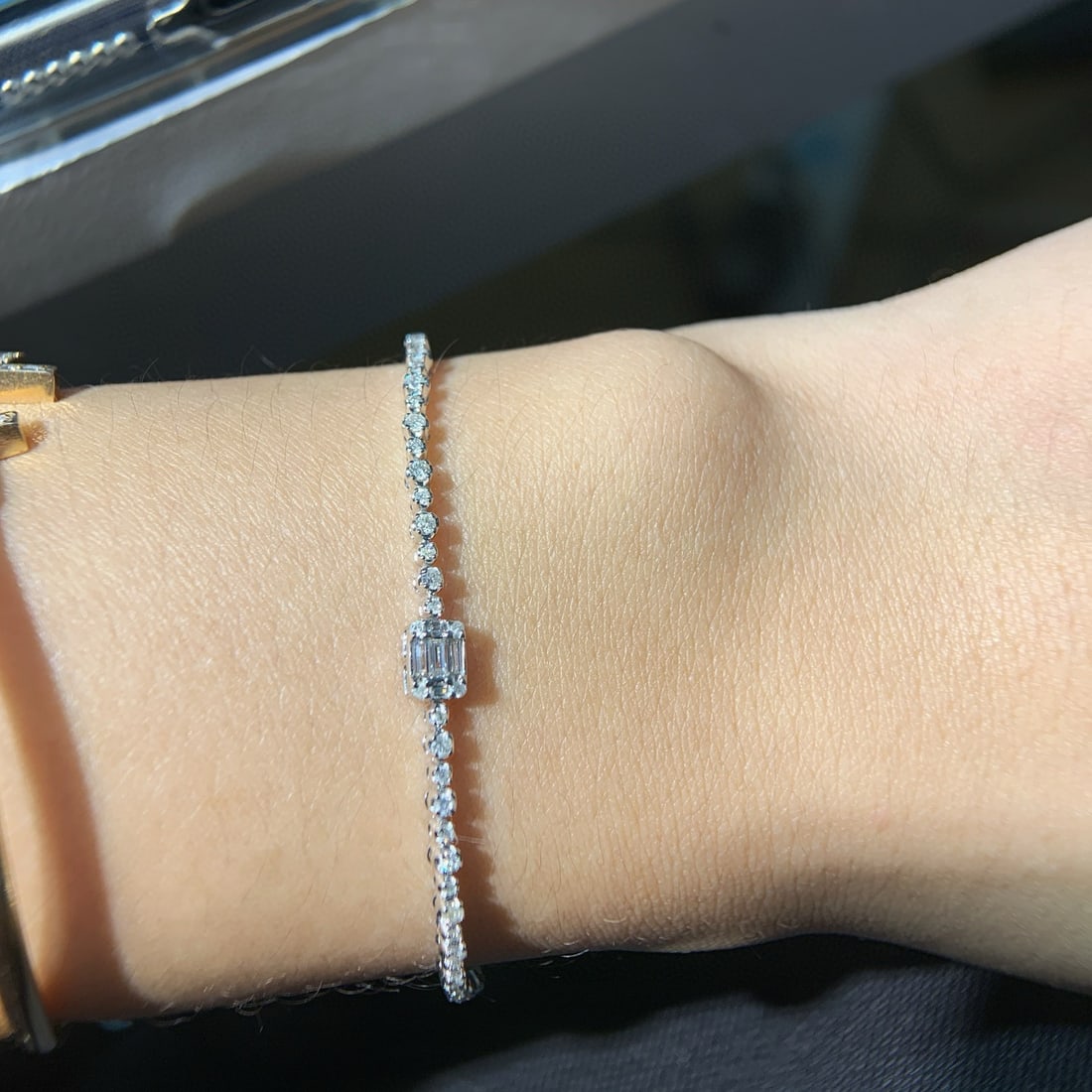 14k Gold 0.6 Ct Natural H Diamond Bracelet - 3