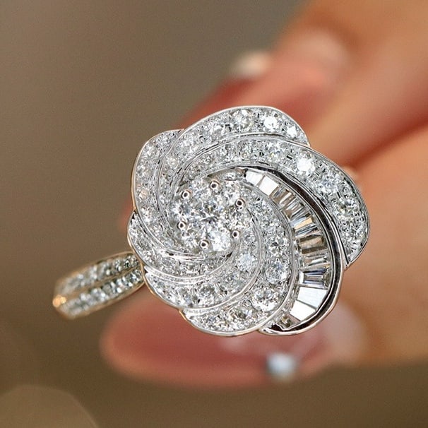 14k Gold 1.5 Ctw Natural H Diamond Jewelry Set - 4