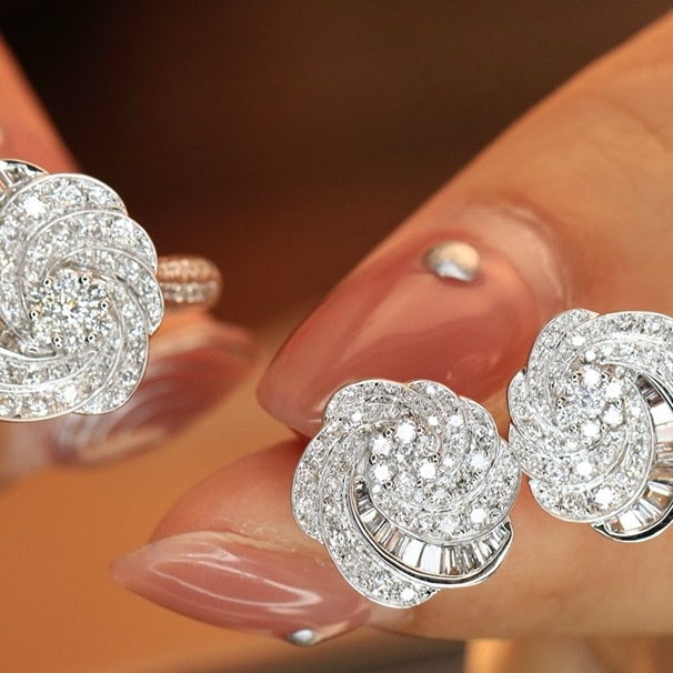 14k Gold 1.5 Ctw Natural H Diamond Jewelry Set - 8