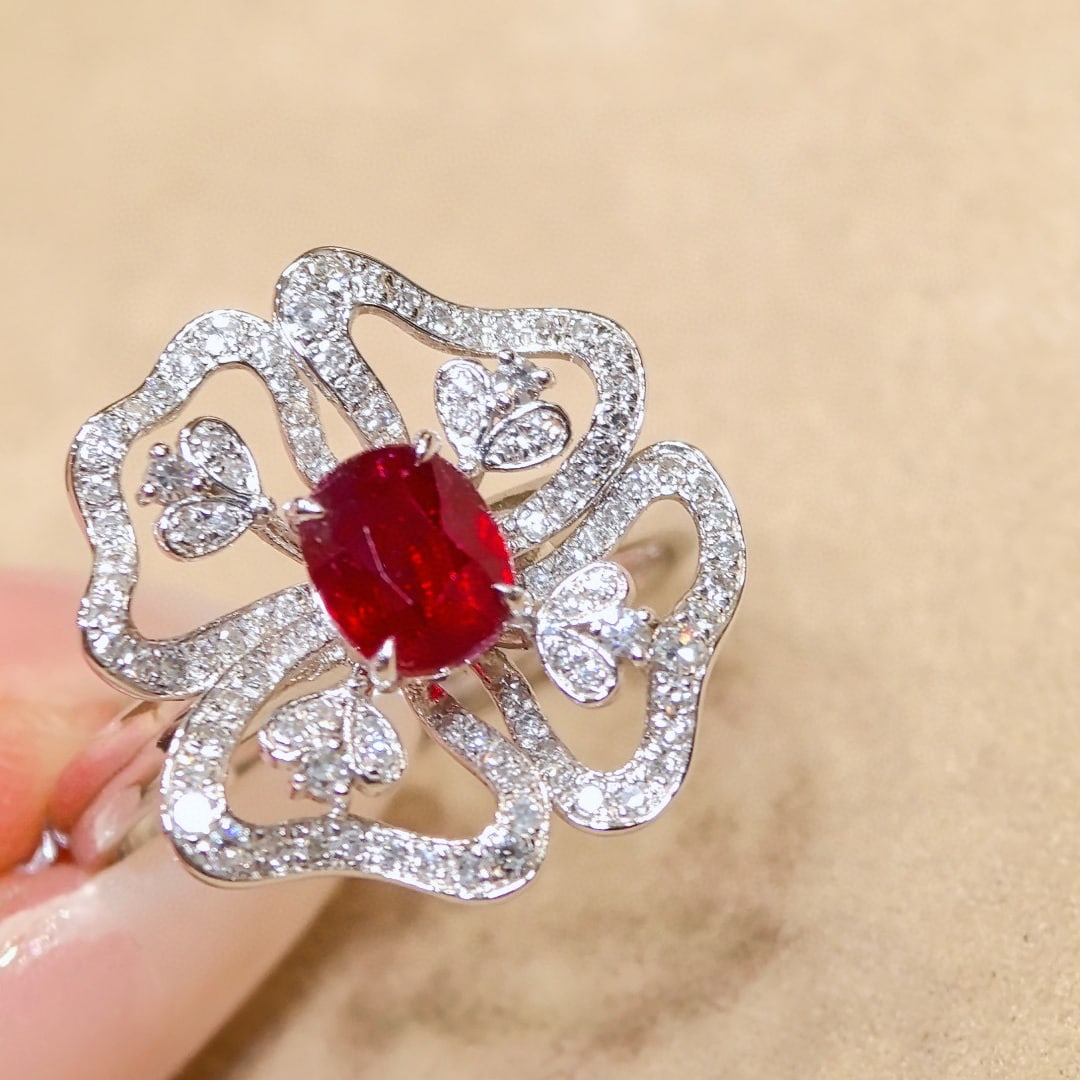 14k Gold 1.50 Ctw Natural Ruby & Diamond Ring - 3