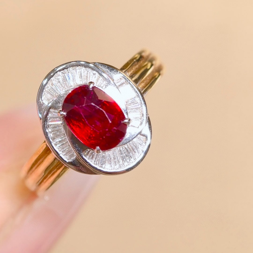 14k Gold 1.48 Ctw Natural Ruby & Diamond Ring - 2