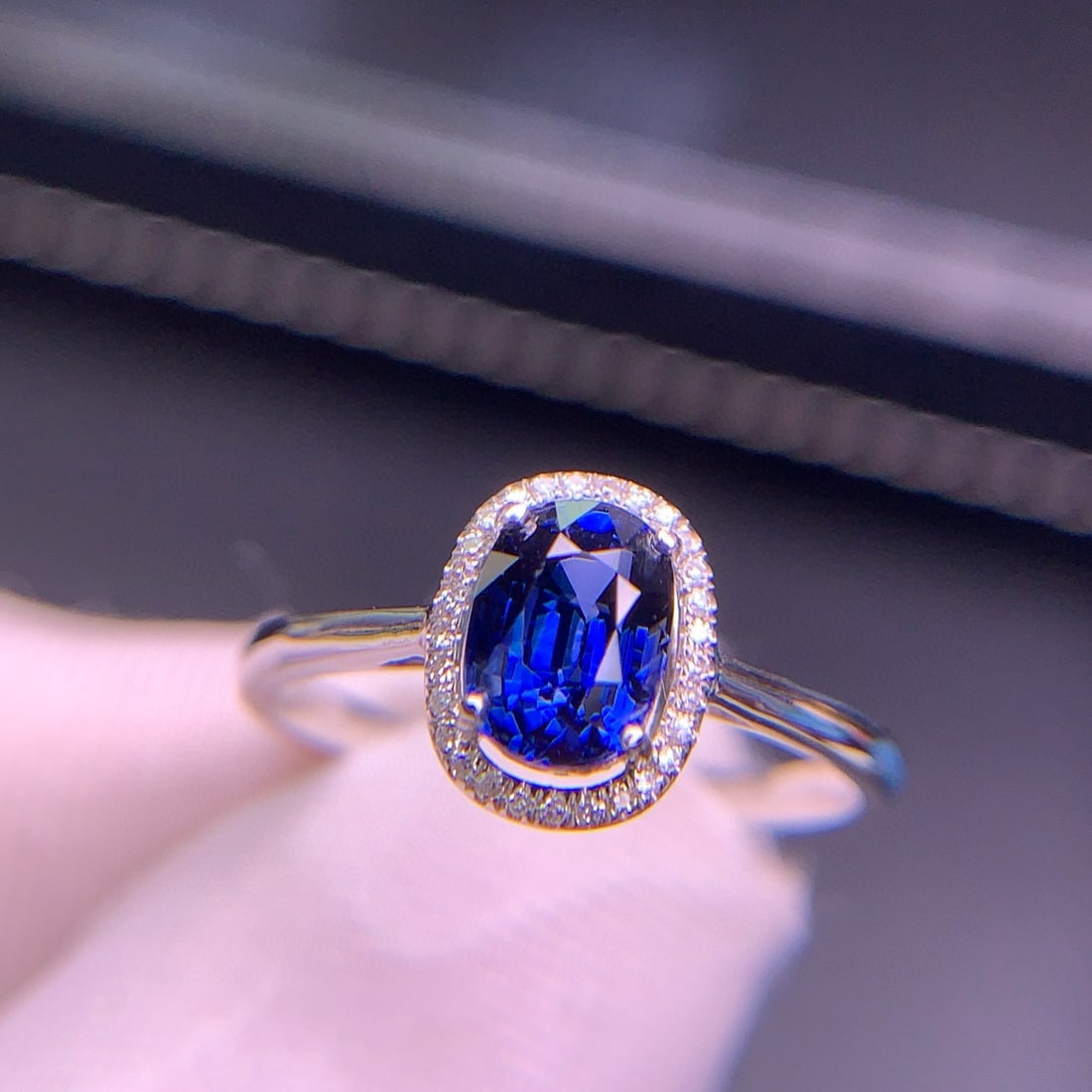 14k Gold 1.22 Ct Natural Sapphire & Diamond Ring - 3