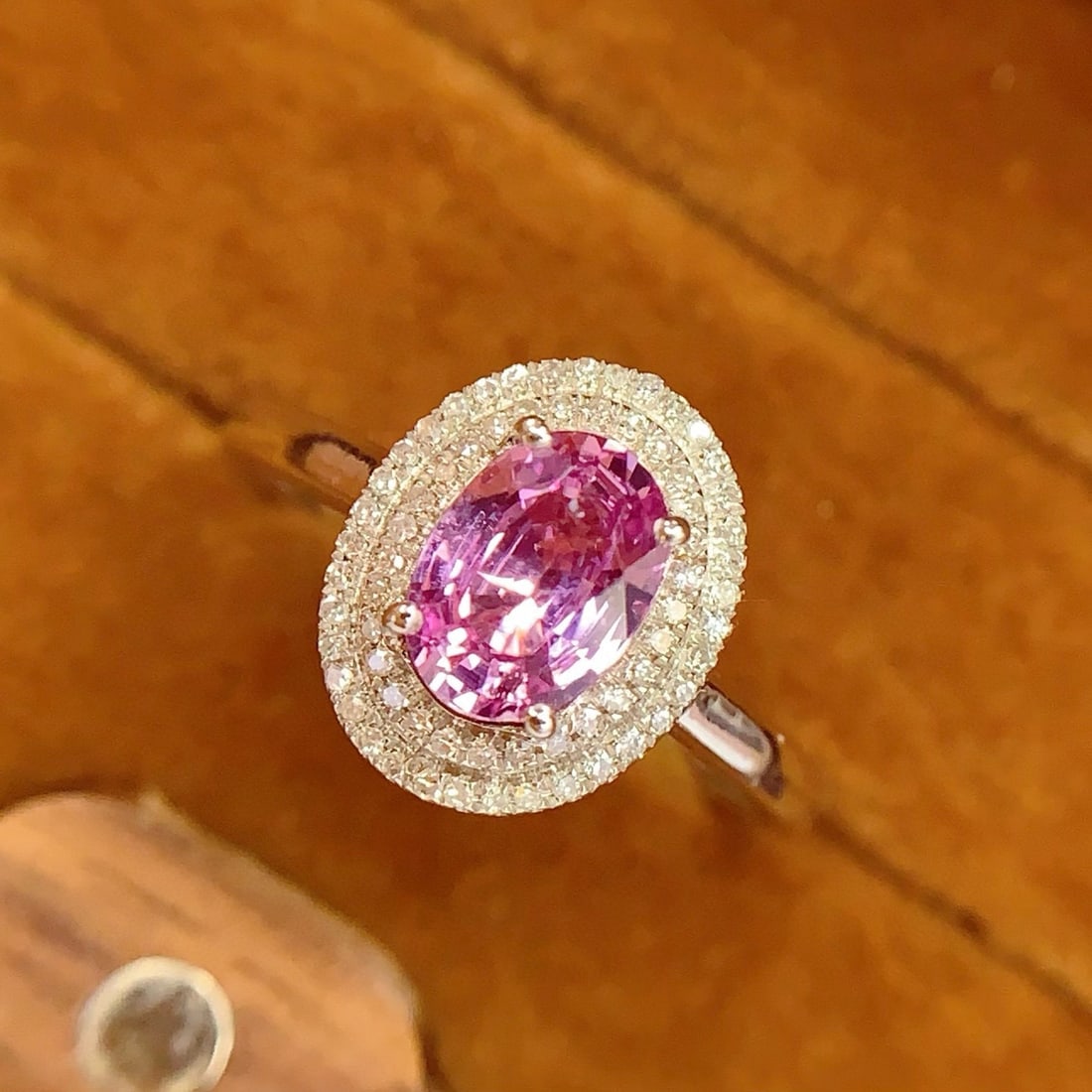 14k Gold 1.2 Ct Natural Sapphire & Diamond Ring - 4