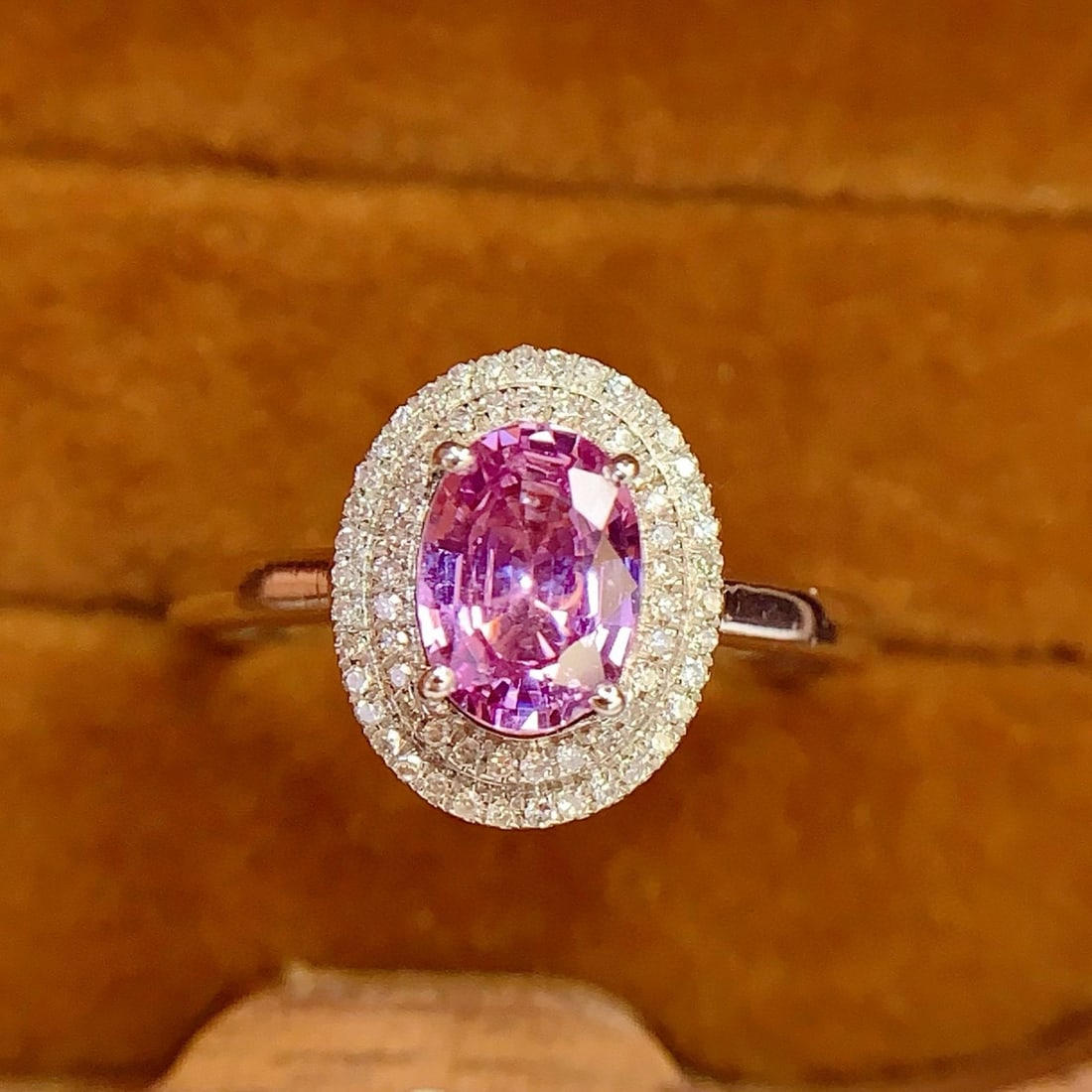 14k Gold 1.2 Ct Natural Sapphire & Diamond Ring - 7