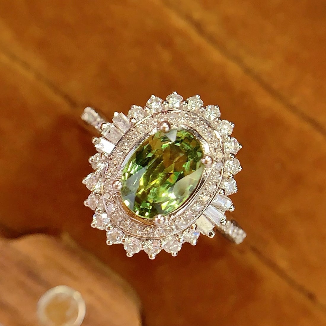 14k Gold 1.2 Ct Natural Sapphire & Diamond Ring - 2