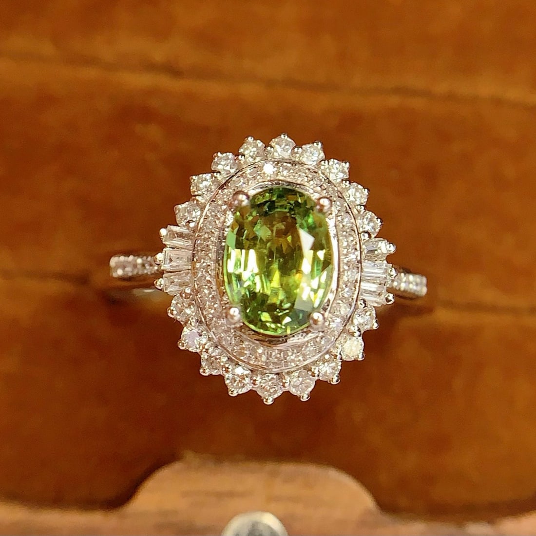 14k Gold 1.2 Ct Natural Sapphire & Diamond Ring - 5