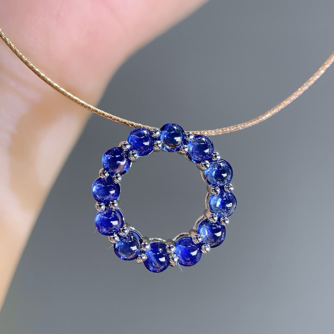 14k Gold 2.30 Ct Natural Sapphire Pendant( Without Chain ): Ref:230998403 // gold content:14k gold // main gemstone:sapphire // shape:round // carat weight:2. 30ct // color:blue // treatment:natural // cut grade:g // Condition: New High Estimate: 2600 Low