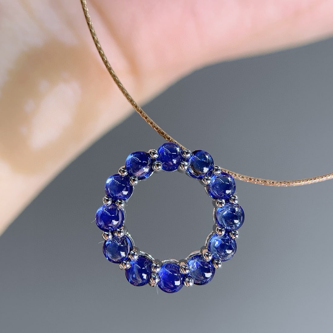 14k Gold 2.30 Ct Natural Sapphire Pendant( Without Chain ) - 2