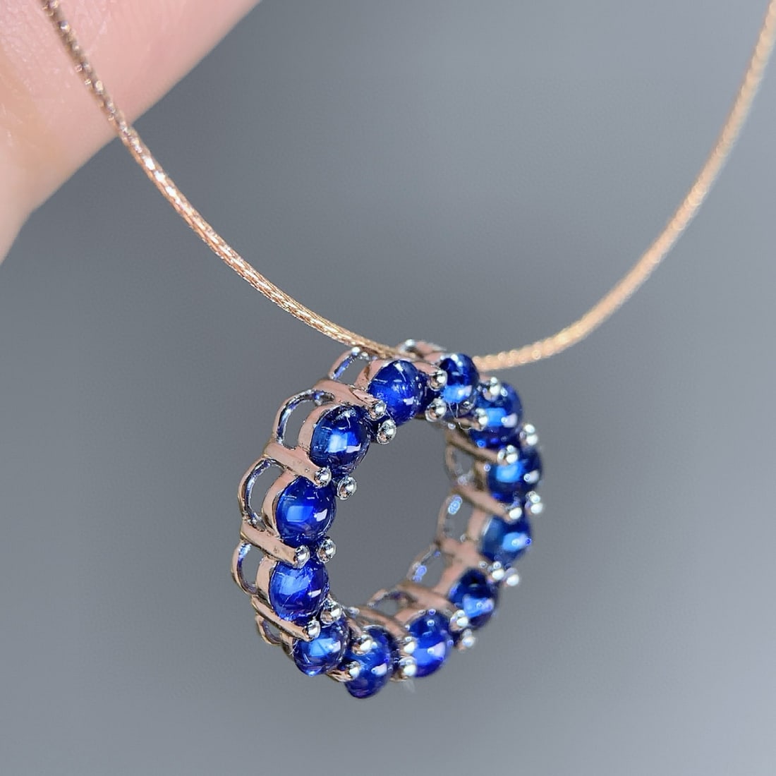 14k Gold 2.30 Ct Natural Sapphire Pendant( Without Chain ) - 3