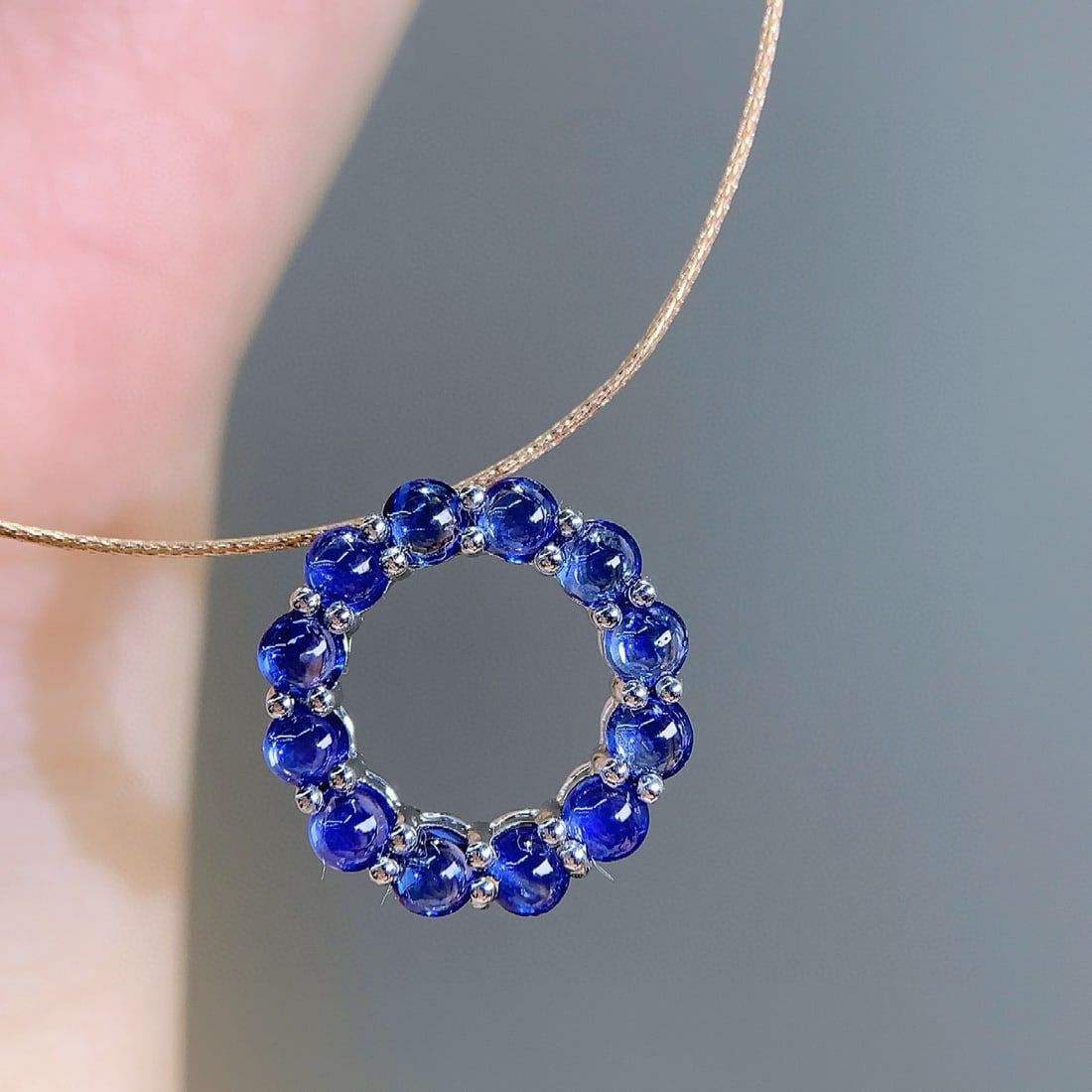 14k Gold 2.30 Ct Natural Sapphire Pendant( Without Chain ) - 5