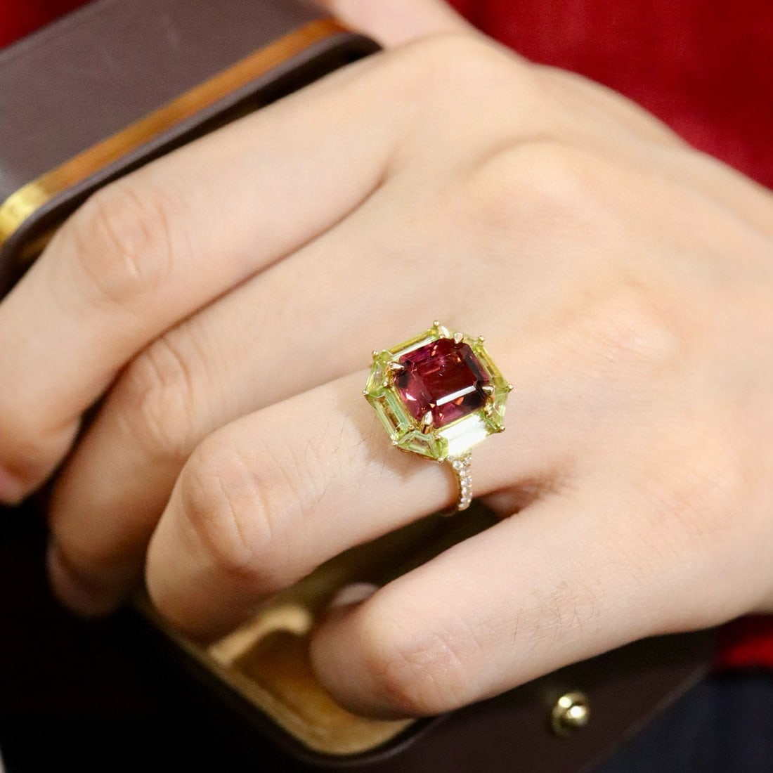 14k Gold 4.98 Ctw Natural Tourmaline & Diamond Ring - 6