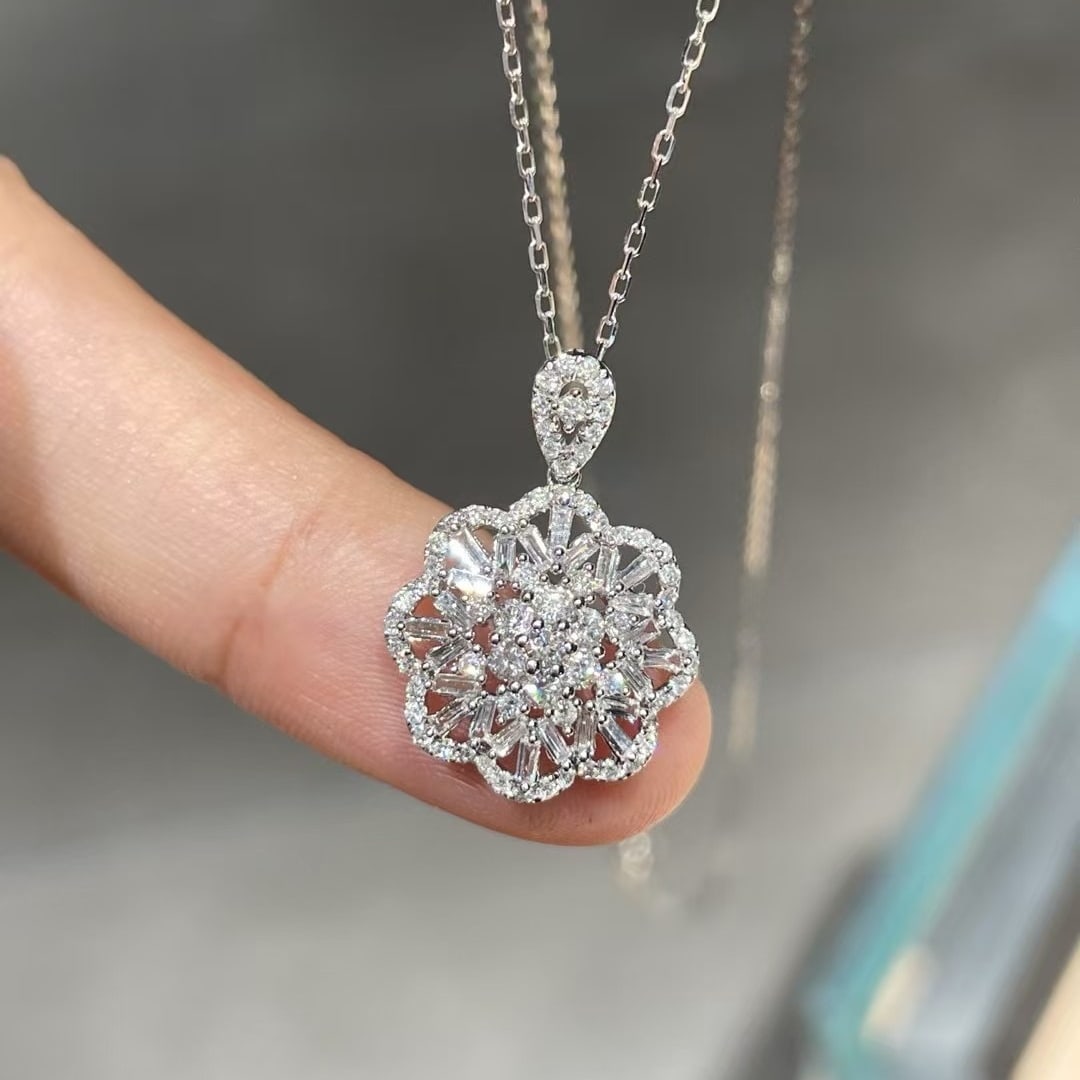 14k Gold 0.60 Ct Natural H Diamond Pendant( Without Chain ) - 5