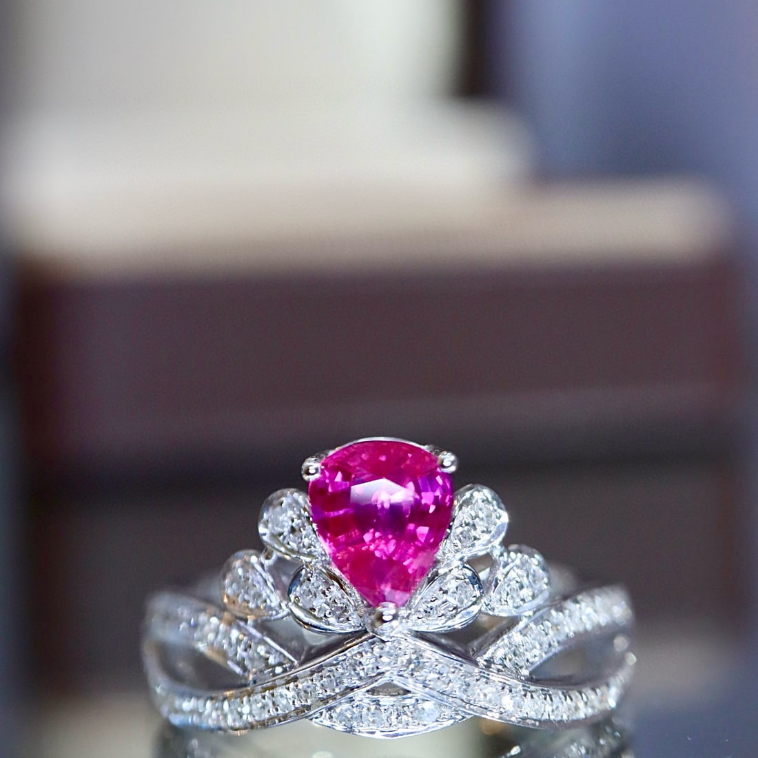 14k Gold 0.91 Ctw Natural Ruby & Diamond Ring - 5