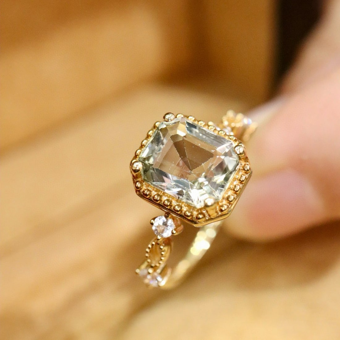 14k Gold 3.18 Ctw Natural Tourmaline & Sapphire Ring - 3