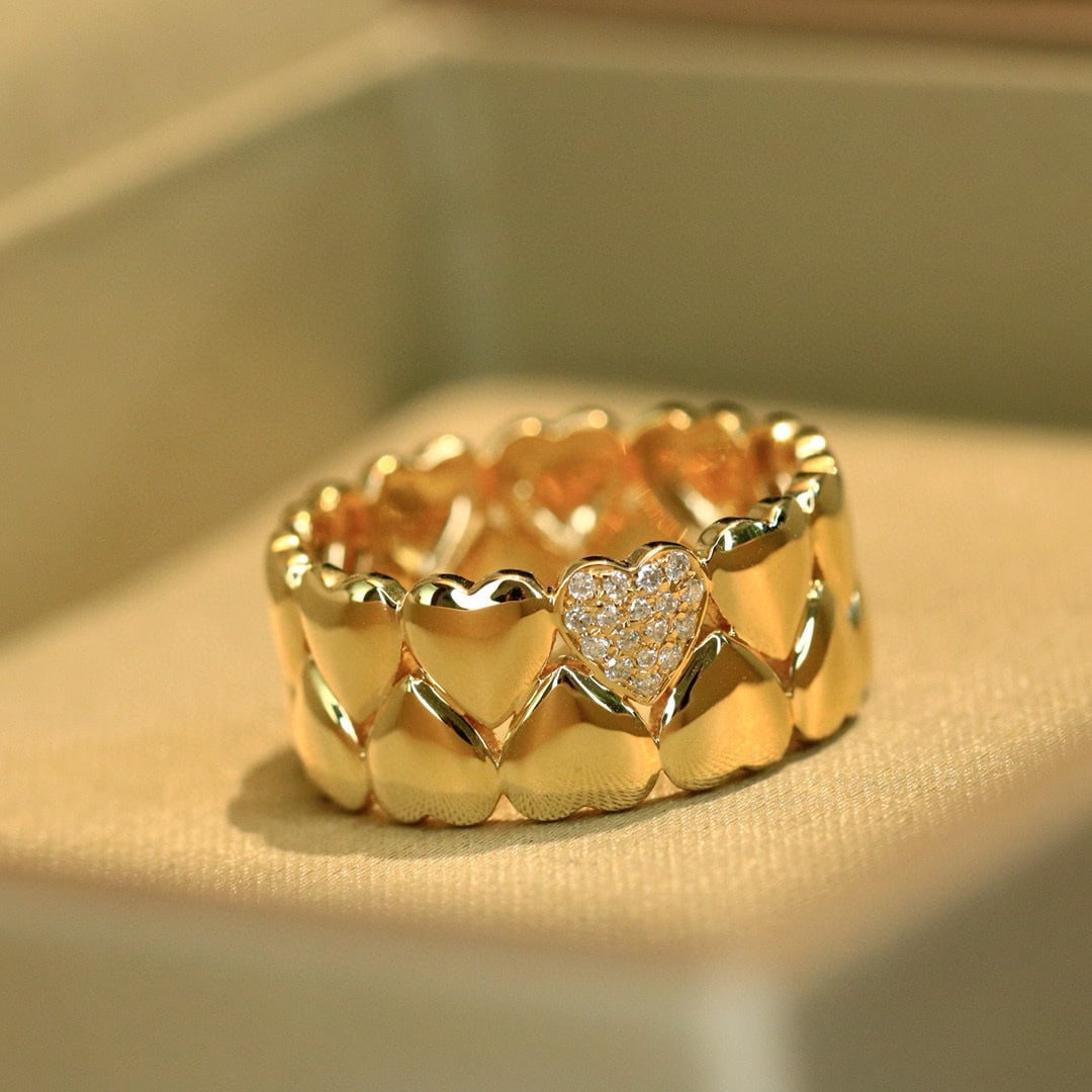 14k Gold 0.06 Ct Natural H Diamond Ring - 3