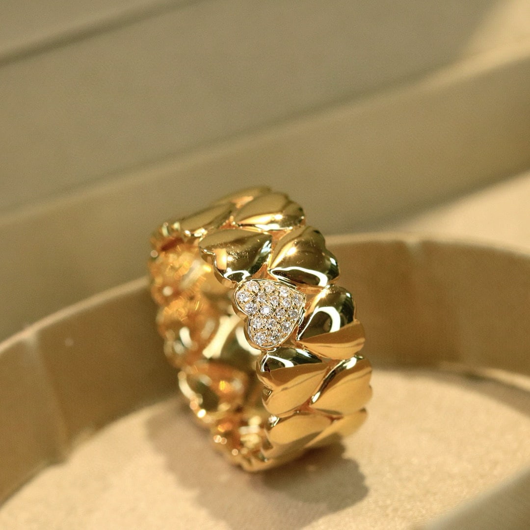 14k Gold 0.06 Ct Natural H Diamond Ring - 4