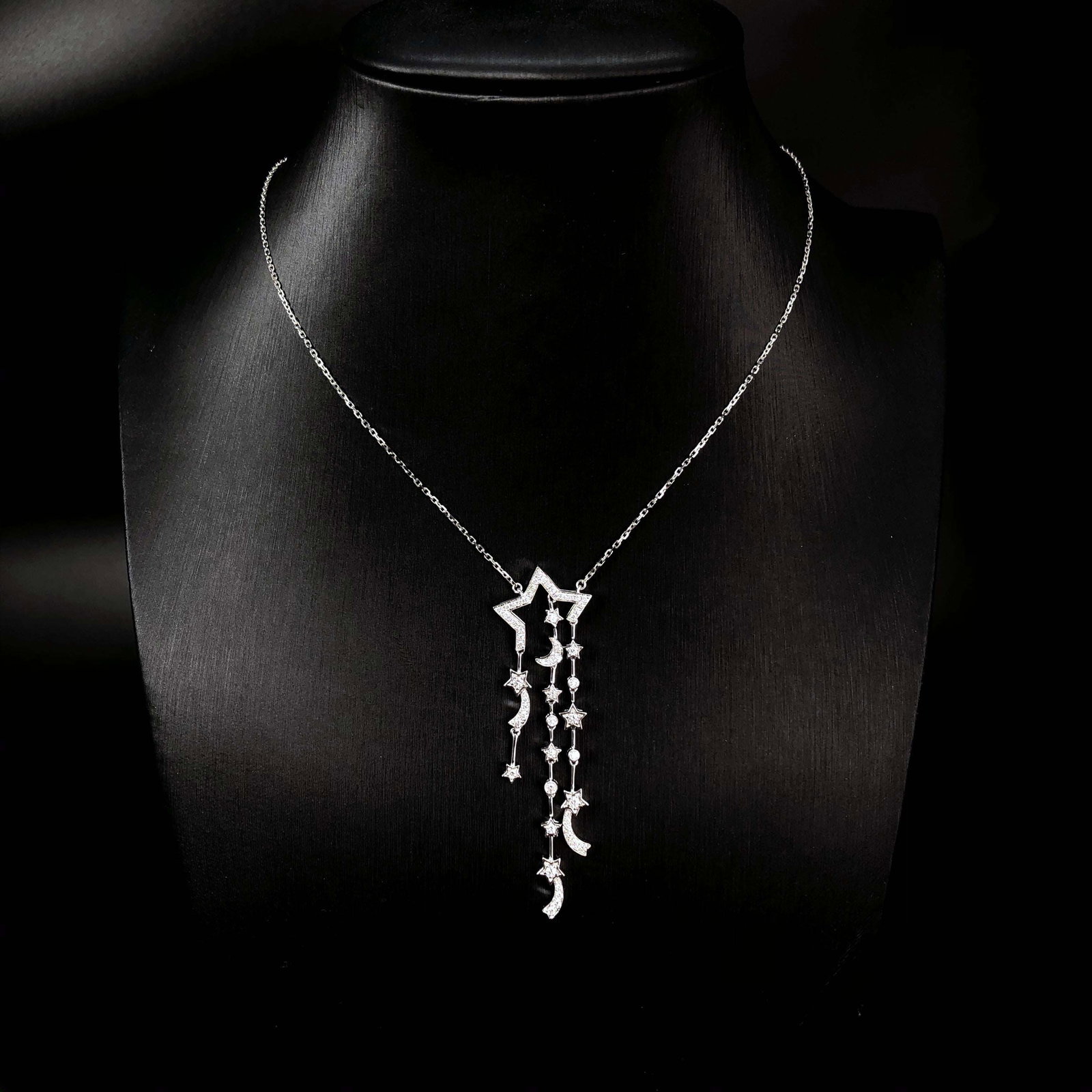 14k Gold 0.45 Ct Natural H Diamond Necklace - 4