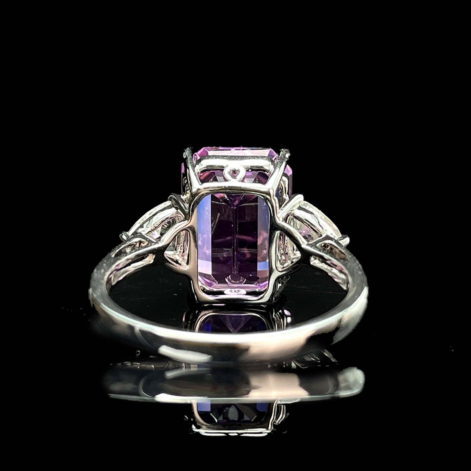 14k Gold 5.75 Ctw Natural Kunzite & Sapphire Ring - 2