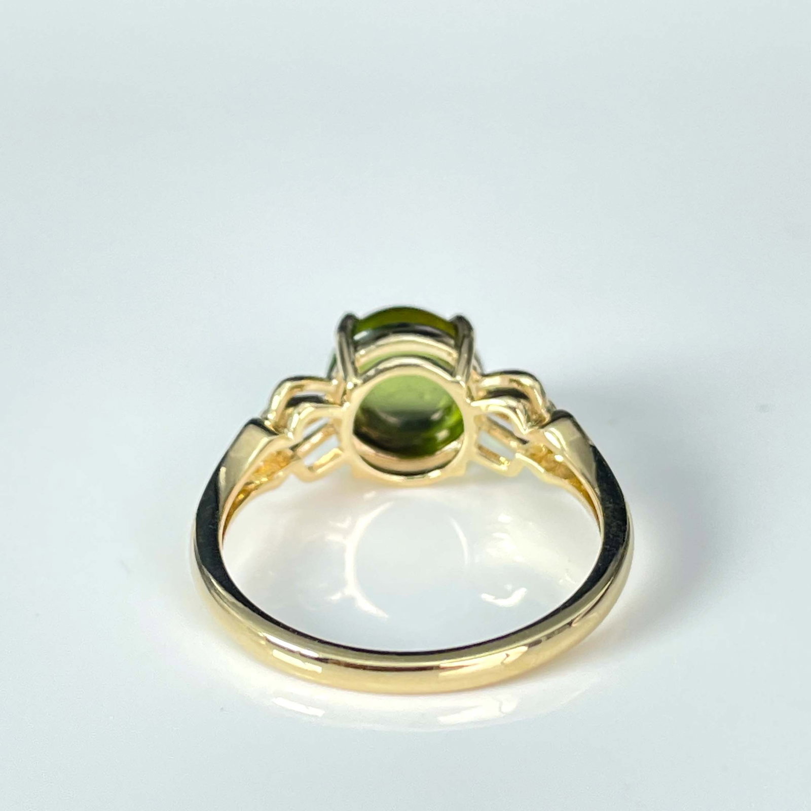 14k Gold 2.1 Ct Natural Tourmaline & Diamond Ring - 4