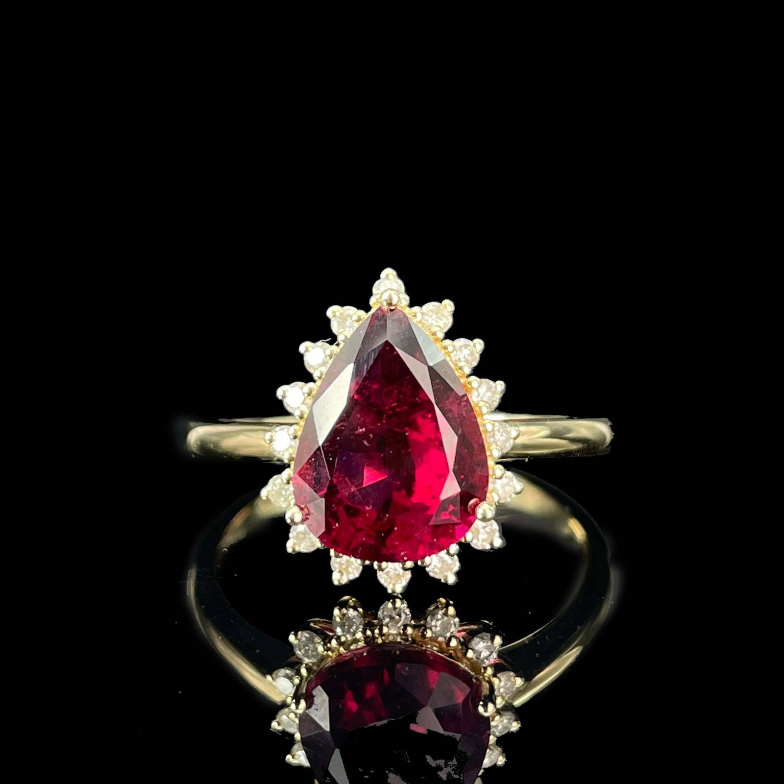14k Gold 2.31 Ctw Natural Tourmaline & Diamond Ring - 5