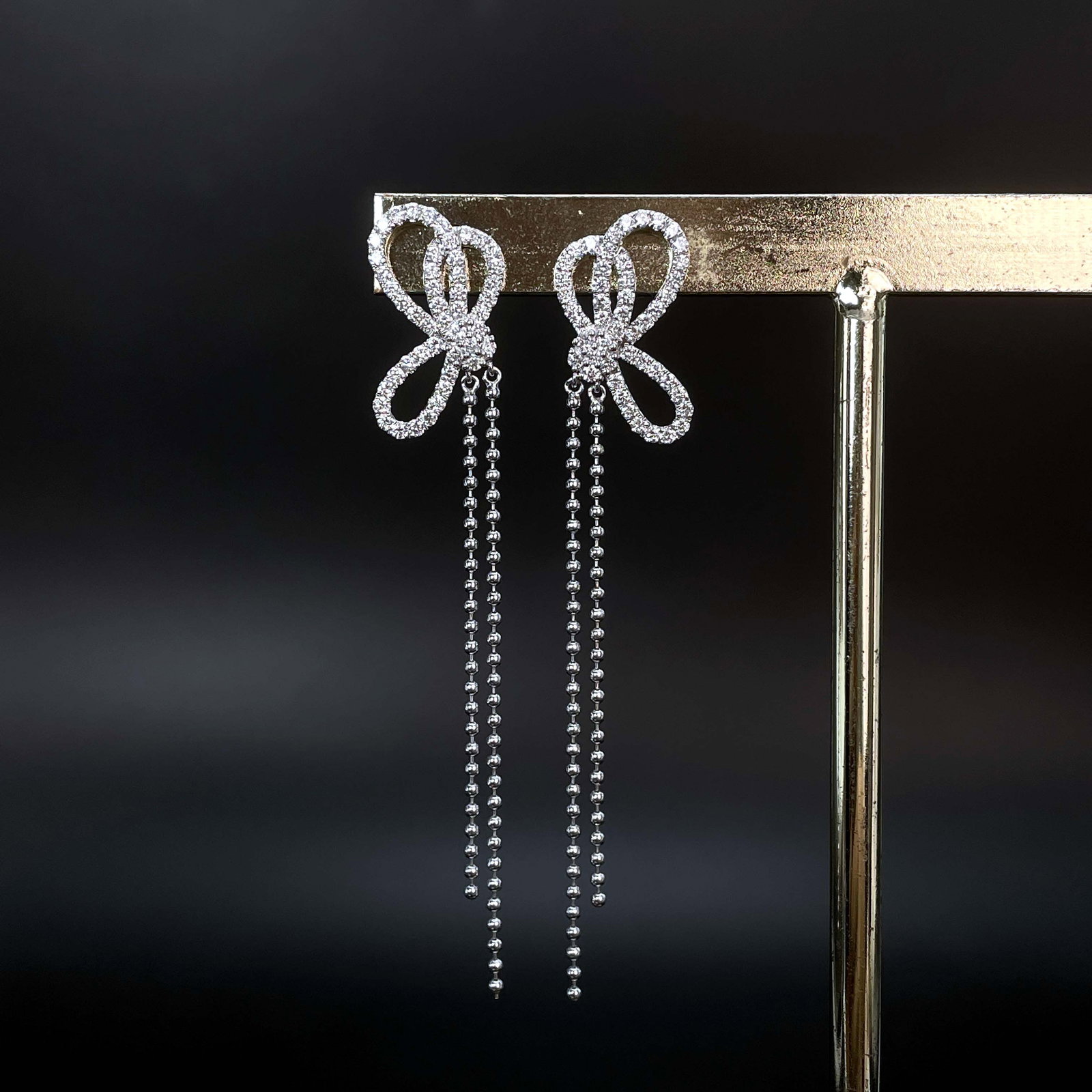 14k Gold 0.56 Ct Natural H Diamond Earrings - 2