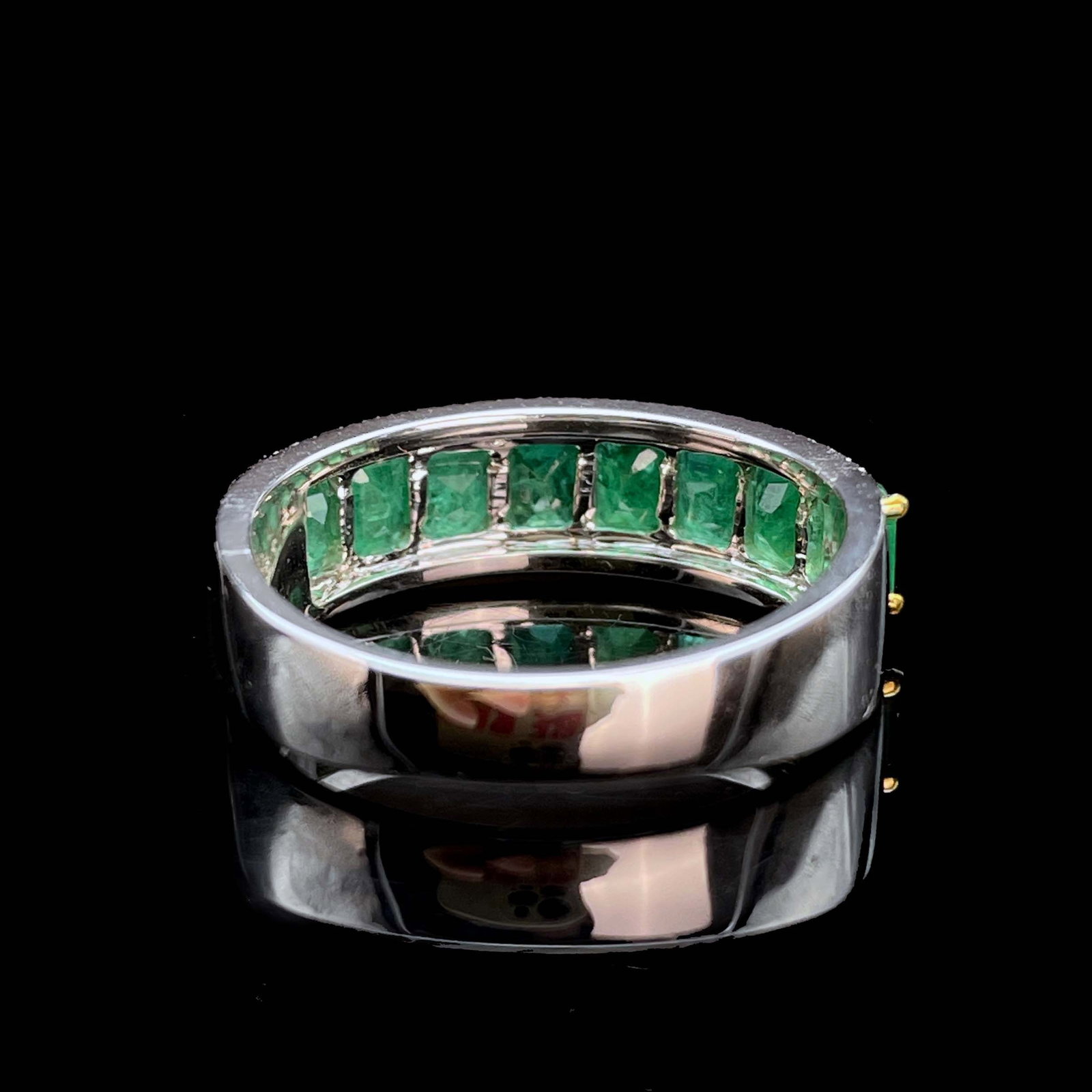 14k Gold 1.95 Ctw Vivid Green Natural Emerald & Diamond Ring - 4