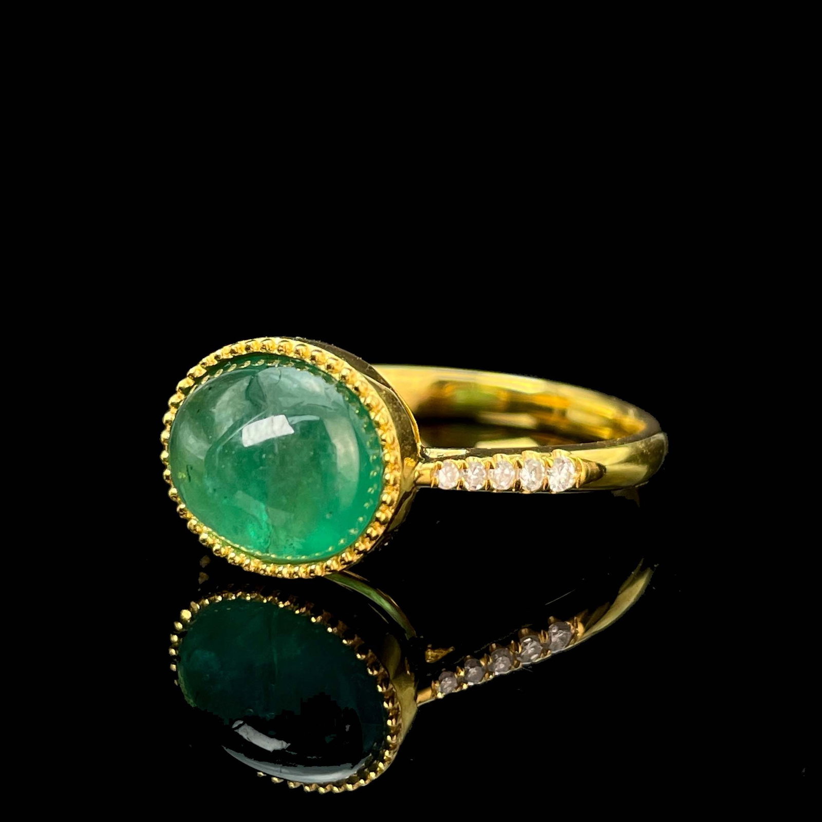 14k Gold 2.37 Ctw Natural Emerald & Diamond Ring - 4