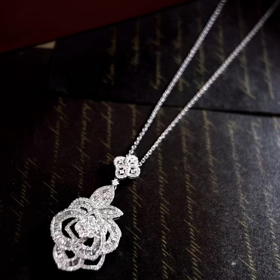 14k Gold 1.48 Ct Natural H Diamond Pendant( Without Chain ) - 2