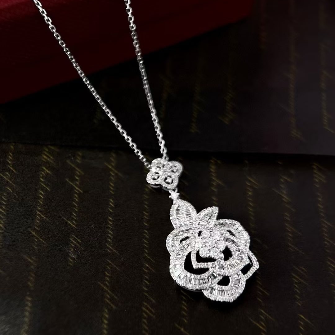 14k Gold 1.48 Ct Natural H Diamond Pendant( Without Chain ) - 3
