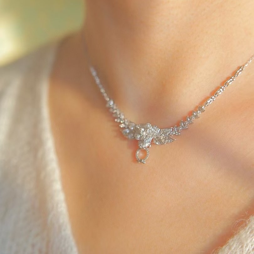 14k Gold 1.5 Ct Natural H Diamond Necklace - 3
