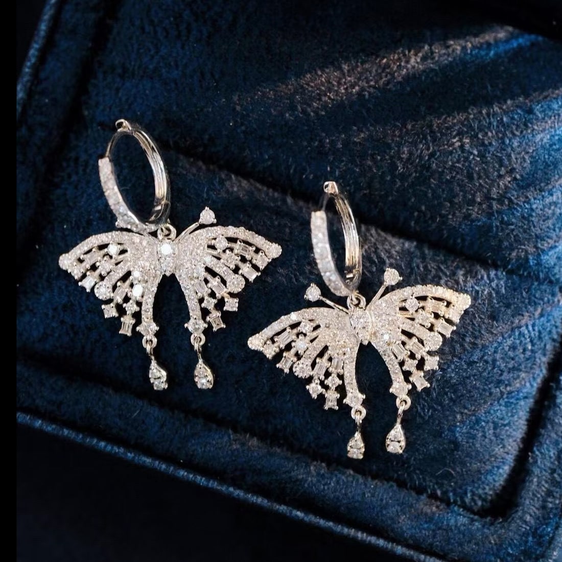 14k Gold 1.36 Ct Natural H Diamond Earrings - 2