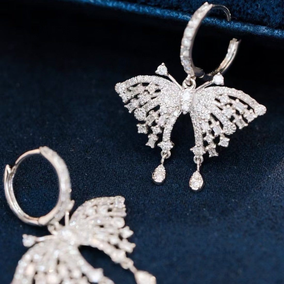 14k Gold 1.36 Ct Natural H Diamond Earrings - 3