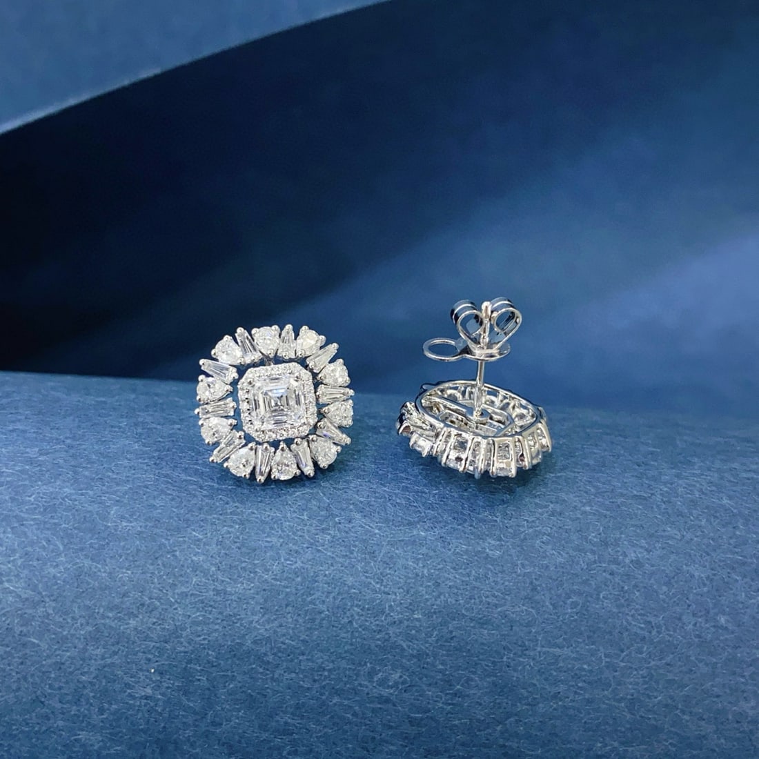 Gia Certified 14k Gold 4.06 Ctw Natural E-f Vs2-vvs2 Asscher Diamond Jewelry Set - 3