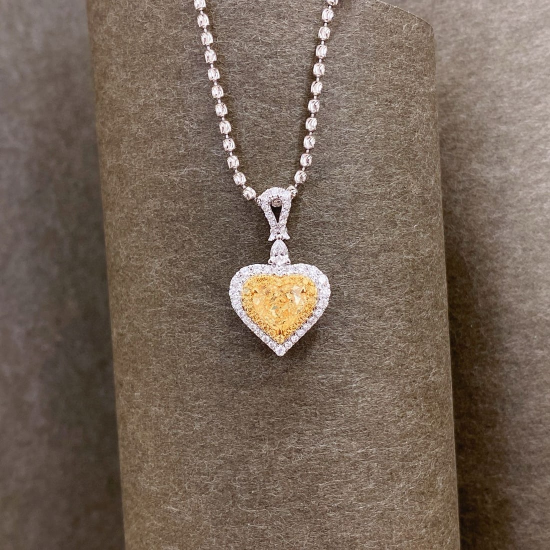 14k Gold 3.17 Ctw Natural Yellow Diamond & Diamond Jewelry Set - 3