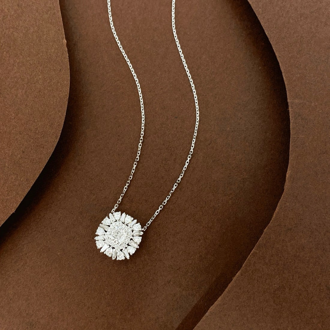 Gia Certified 14k Gold 1.19 Ctw Natural F Vvs2 Cushion Diamond Necklace - 5