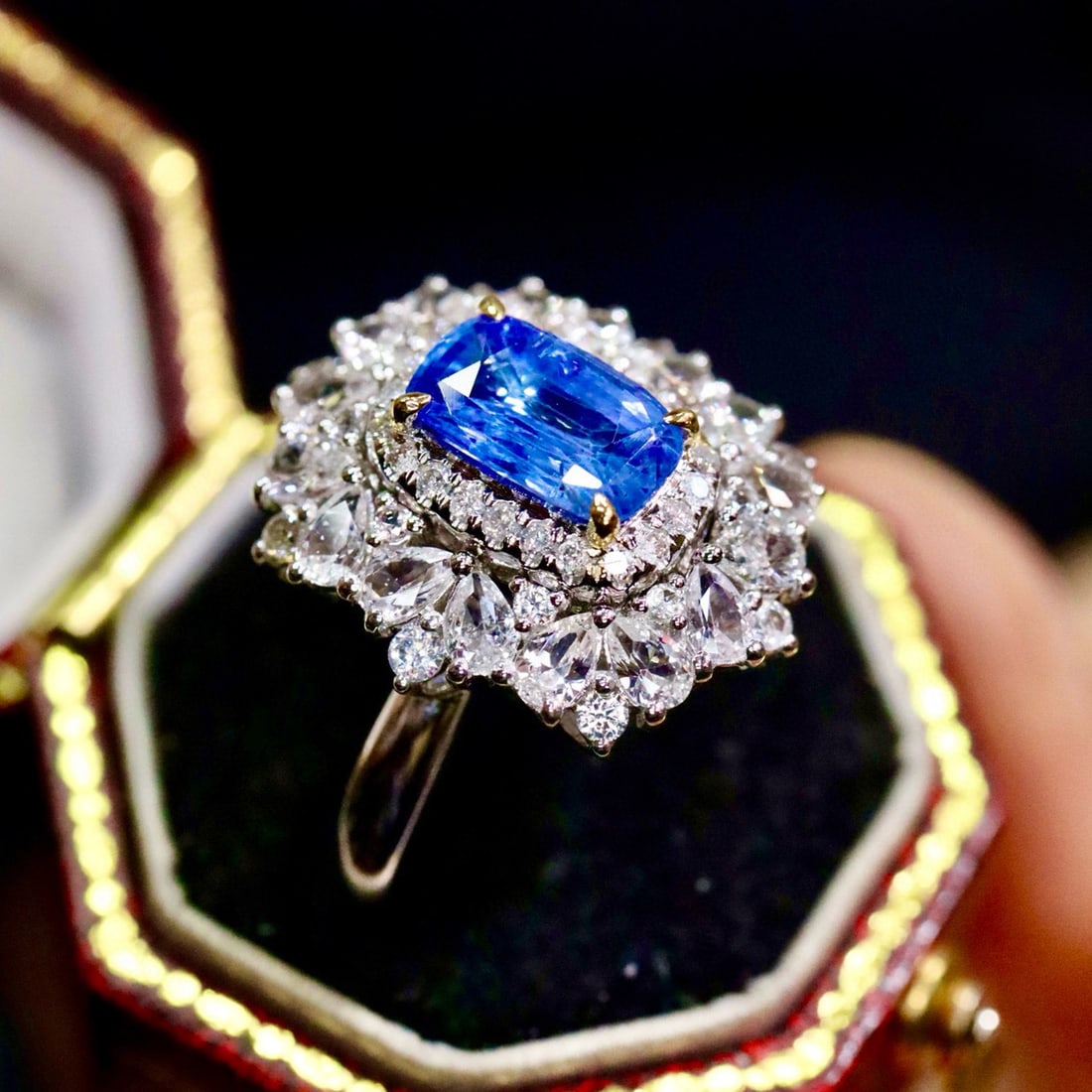 14k Gold 1.44 Ctw Natural Sapphire & Diamond Ring - 2