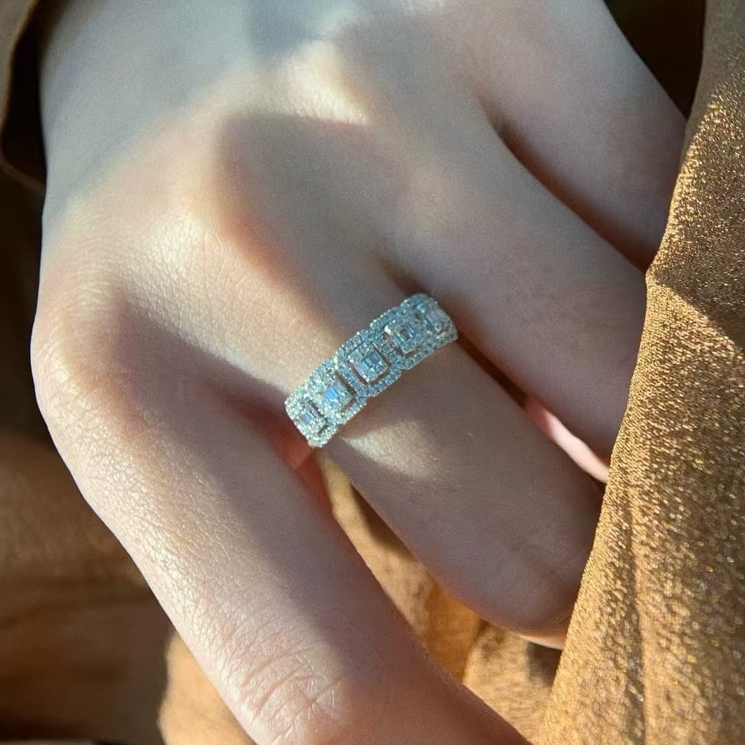 14k Gold 0.32 Ct Natural H Diamond Ring - 3