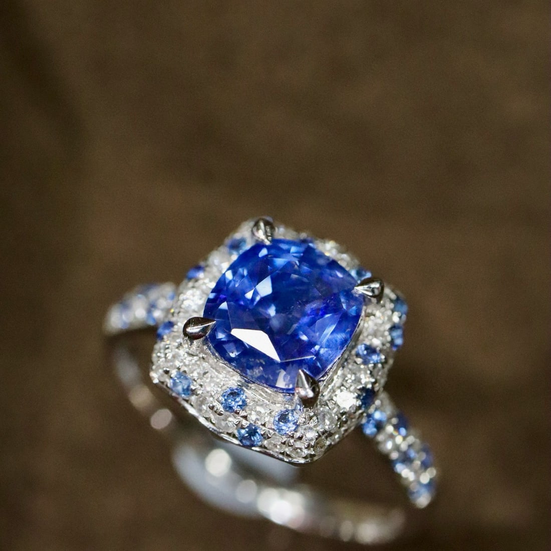 14k Gold 1.79 Ctw Natural Sapphire & Diamond Ring - 2
